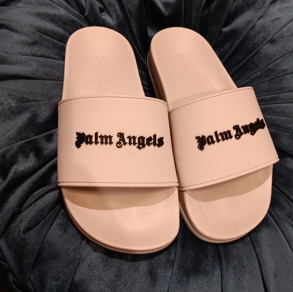 Palm Angels Cream Slides Size 36 Usa 6 Semi New Made In Italy - Picture 1 of 7